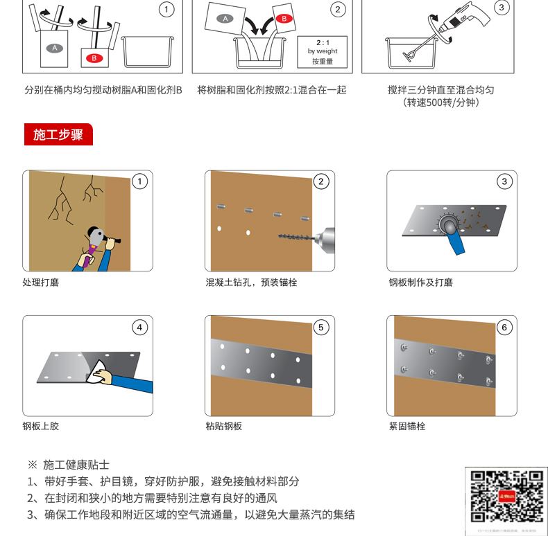 包钢望花粘钢加固施工过程